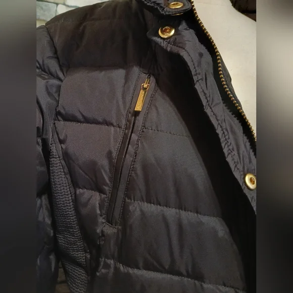 Michael Kors XL Womens Parka Down Filled Brown Quilted Puffer Coat Full Zip - Picture 5 of 9